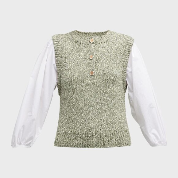 Veronica Beard Green Knit Sweater - Picture 3 of 9